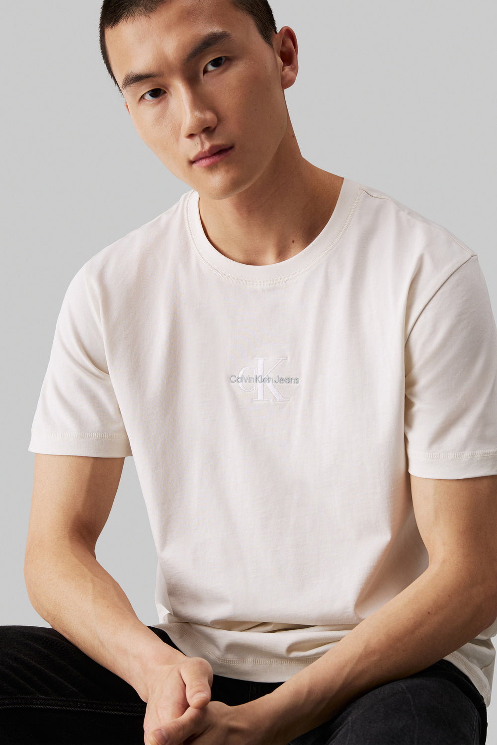 T-shirt (manches courtes) Écru - Calvin Klein