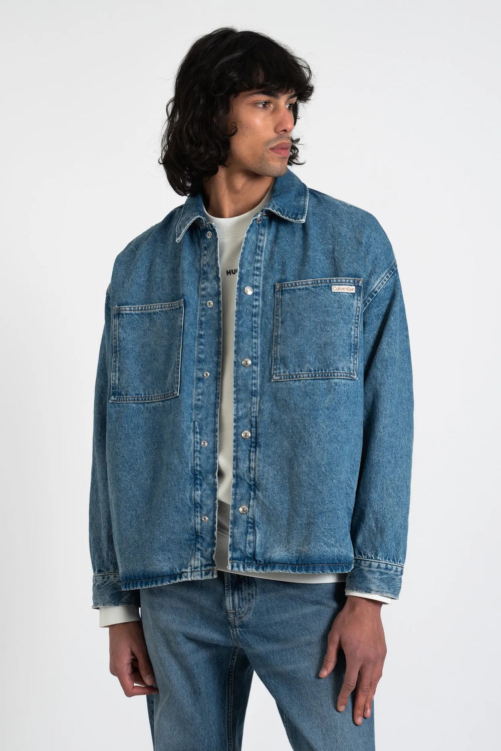 Chemise en jeans MID BLUE DENIM - Calvin Klein
