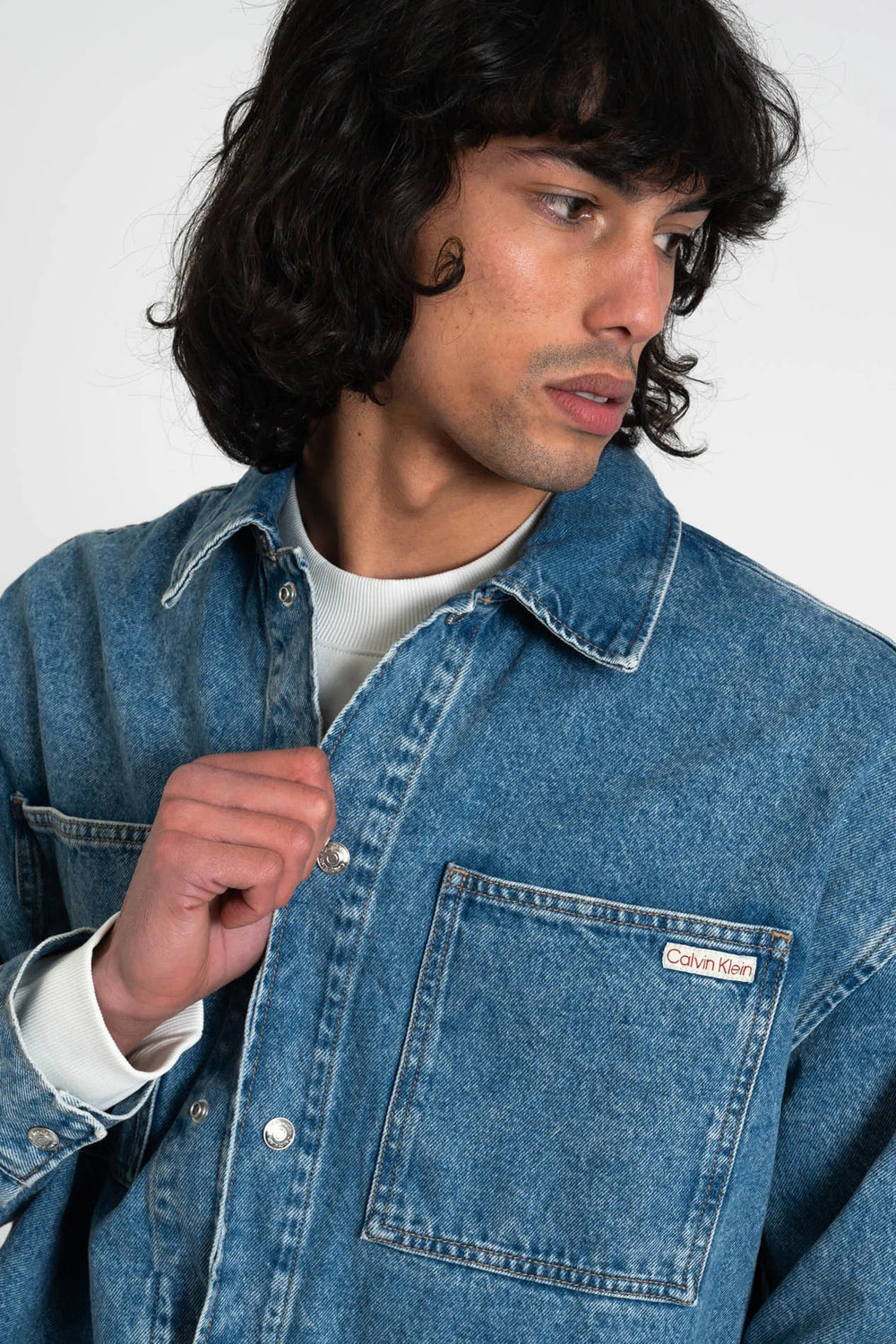 Chemise en jeans MID BLUE DENIM - Calvin Klein