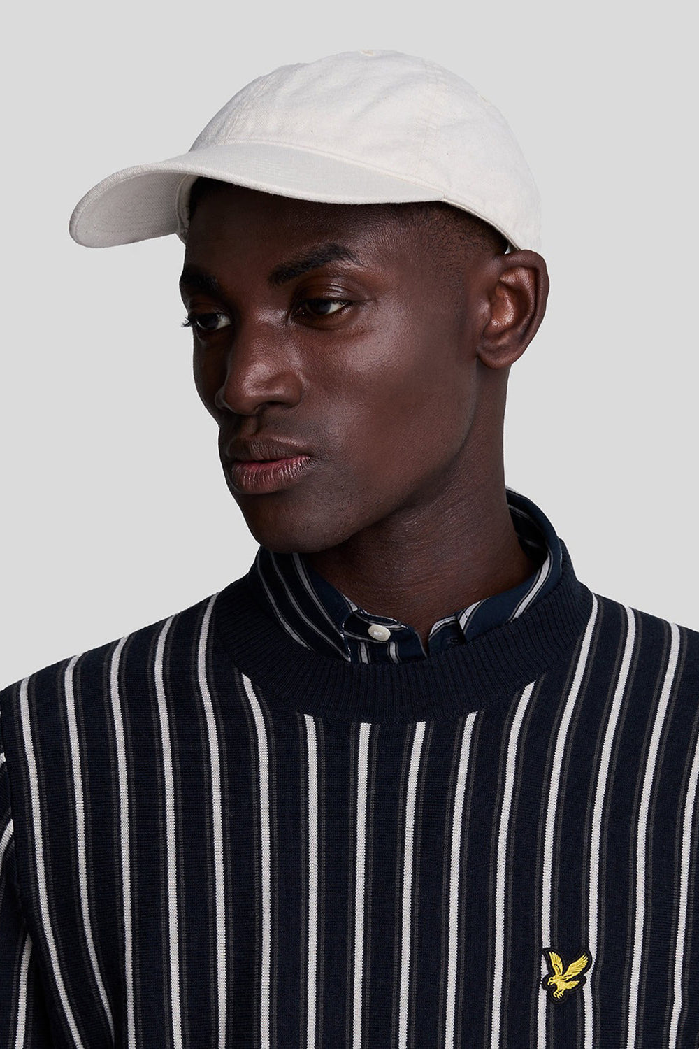 Pull col rond Bleu - LYLE & SCOTT