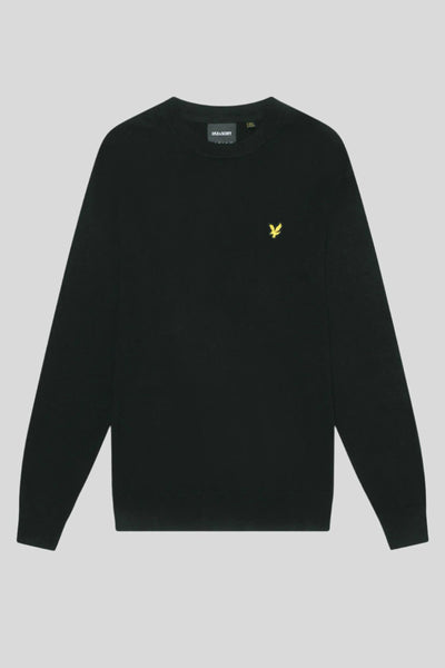 Pull col rond Noir - LYLE & SCOTT