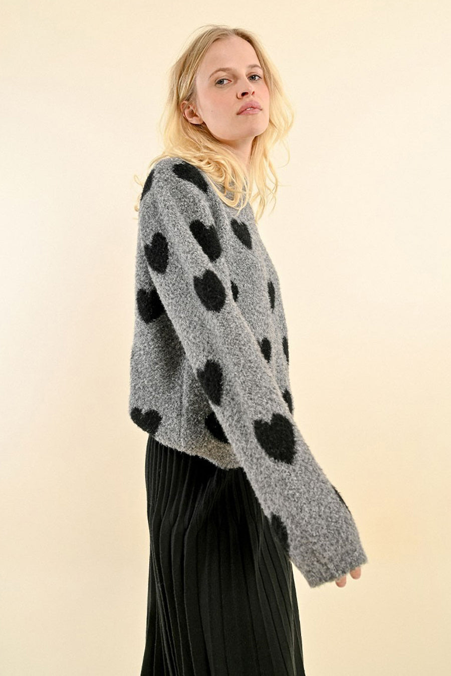 Pull col rond Gris - Molly Bracken