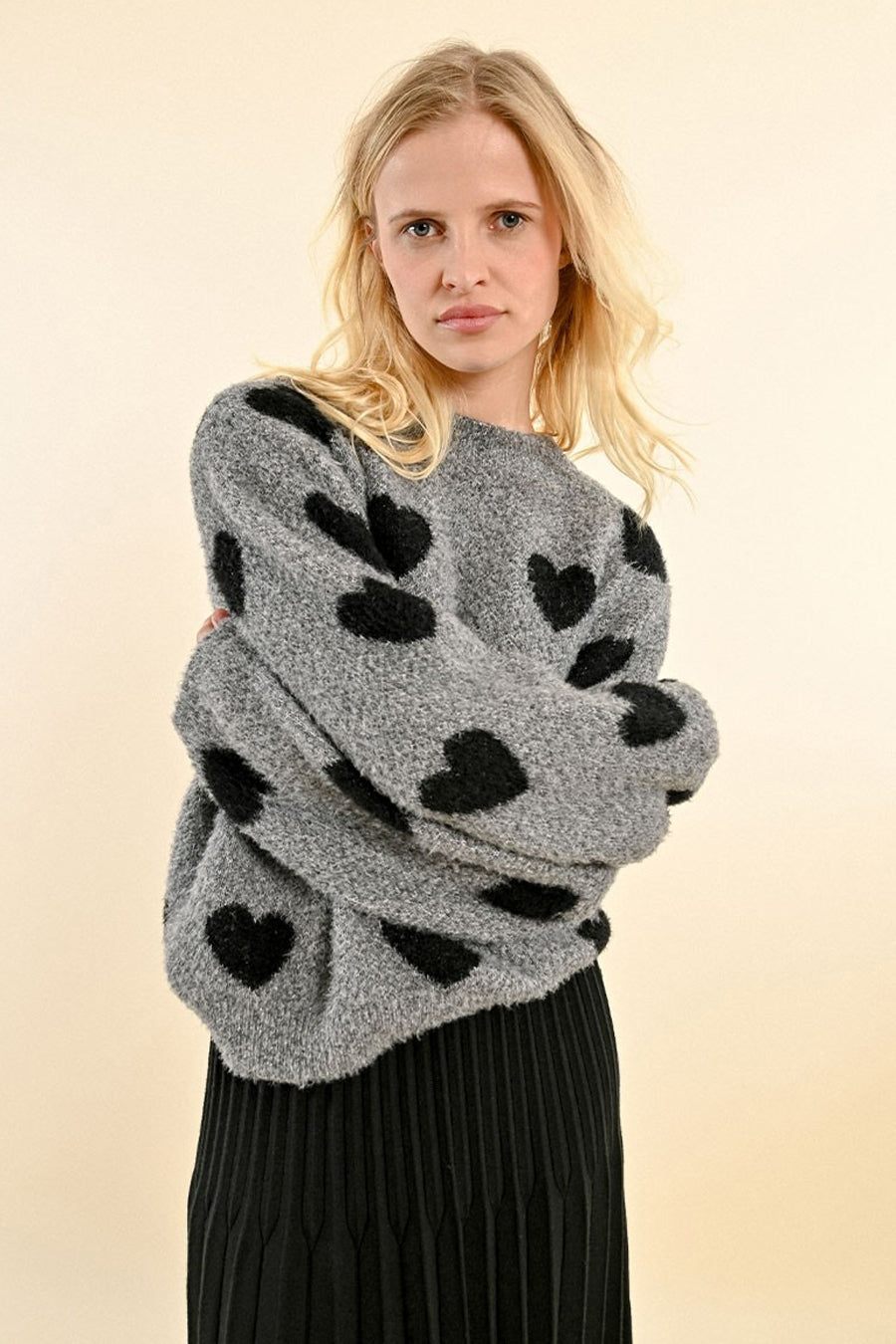 Pull col rond Gris - Molly Bracken
