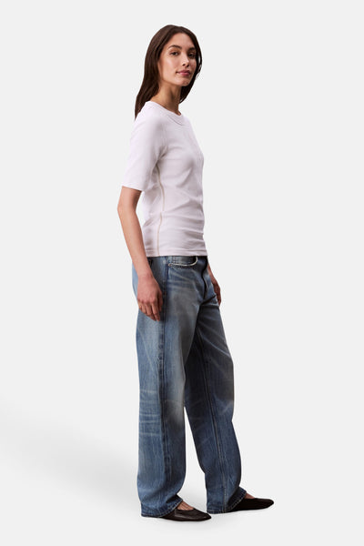 Top uni manches courtes Blanc - Calvin Klein