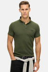 Heren tops polo korte mouw KHAKI - SUPERDRY