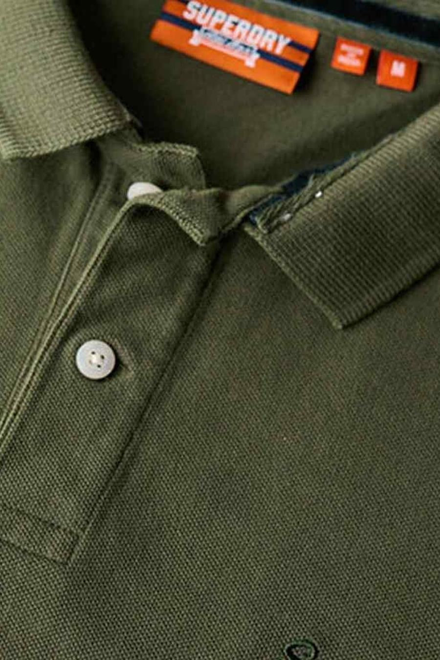Heren tops polo korte mouw KHAKI - SUPERDRY