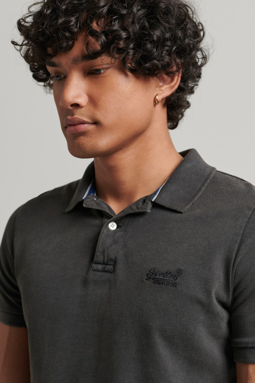 Heren tops polo korte mouw Zwart - SUPERDRY