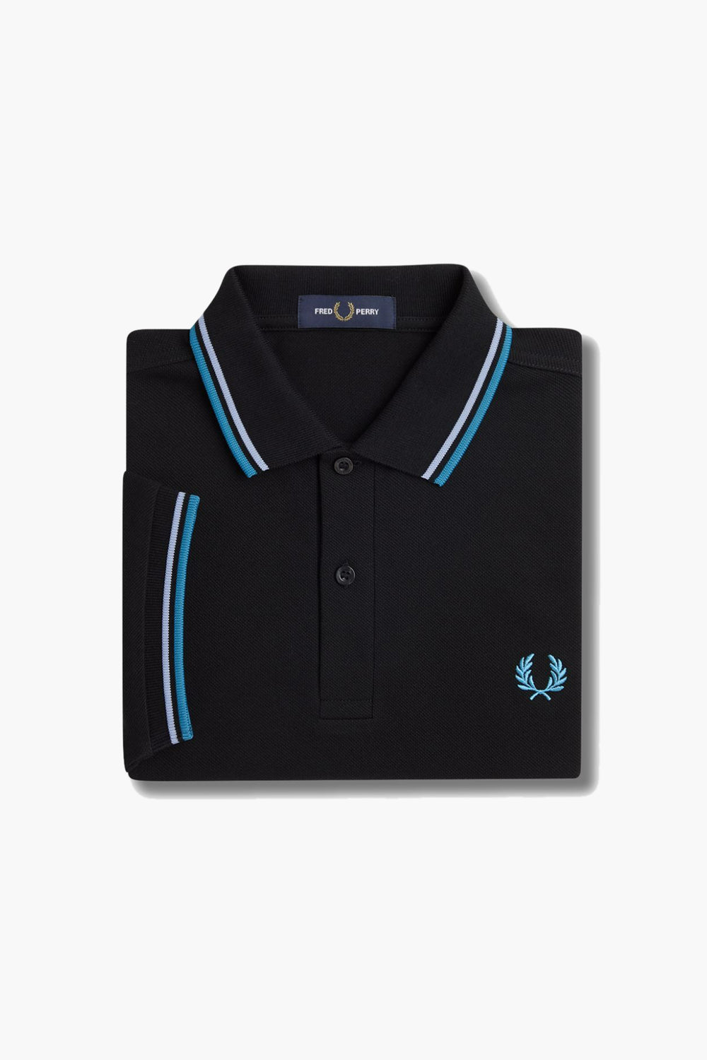 Heren tops polo korte mouw Blauw - FRED PERRY