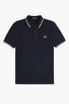 Heren tops polo korte mouw Blauw - FRED PERRY