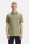 Heren tops polo korte mouw OLIVE - FRED PERRY