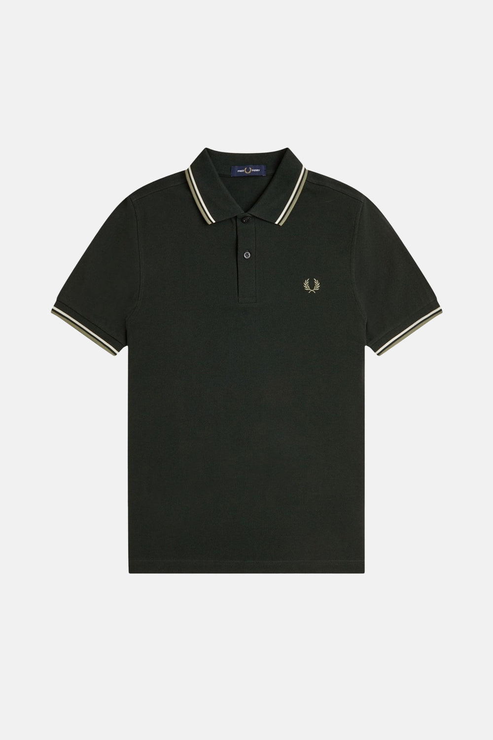 Heren tops polo korte mouw KAHKI - FRED PERRY