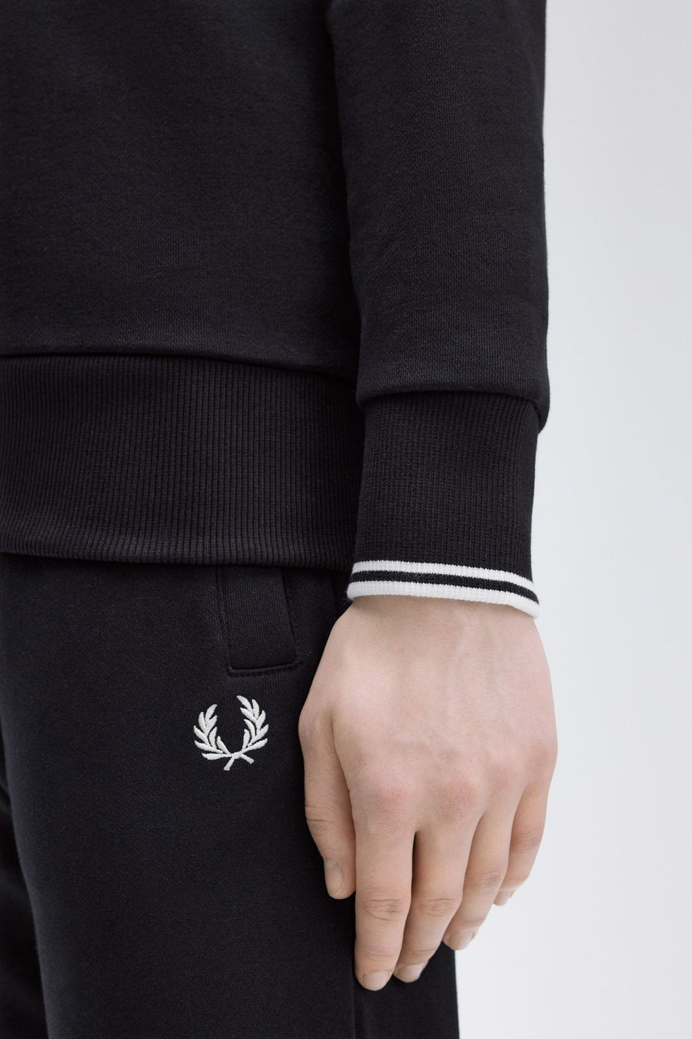 Sweater met ronde hals Zwart - Fred Perry