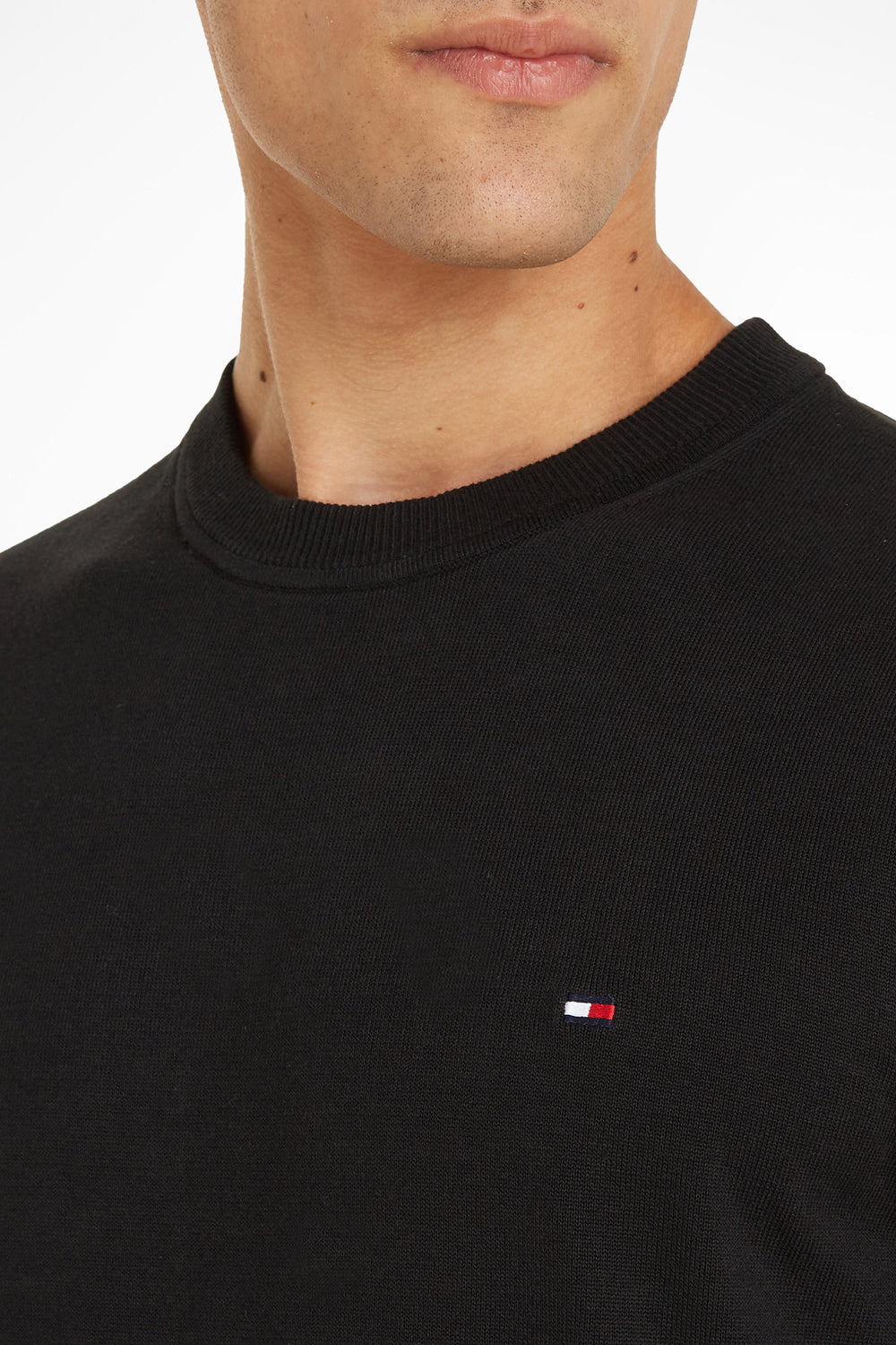 Pull col rond Noir - TOMMY HILFIGER