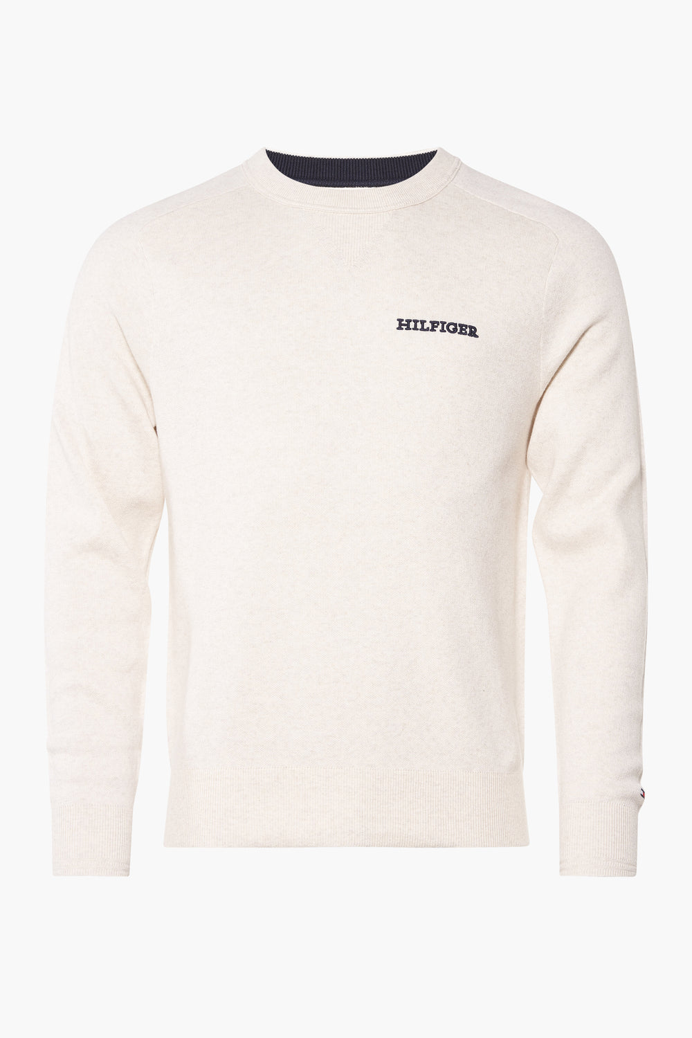 Pull col rond Écru - Tommy Hilfiger