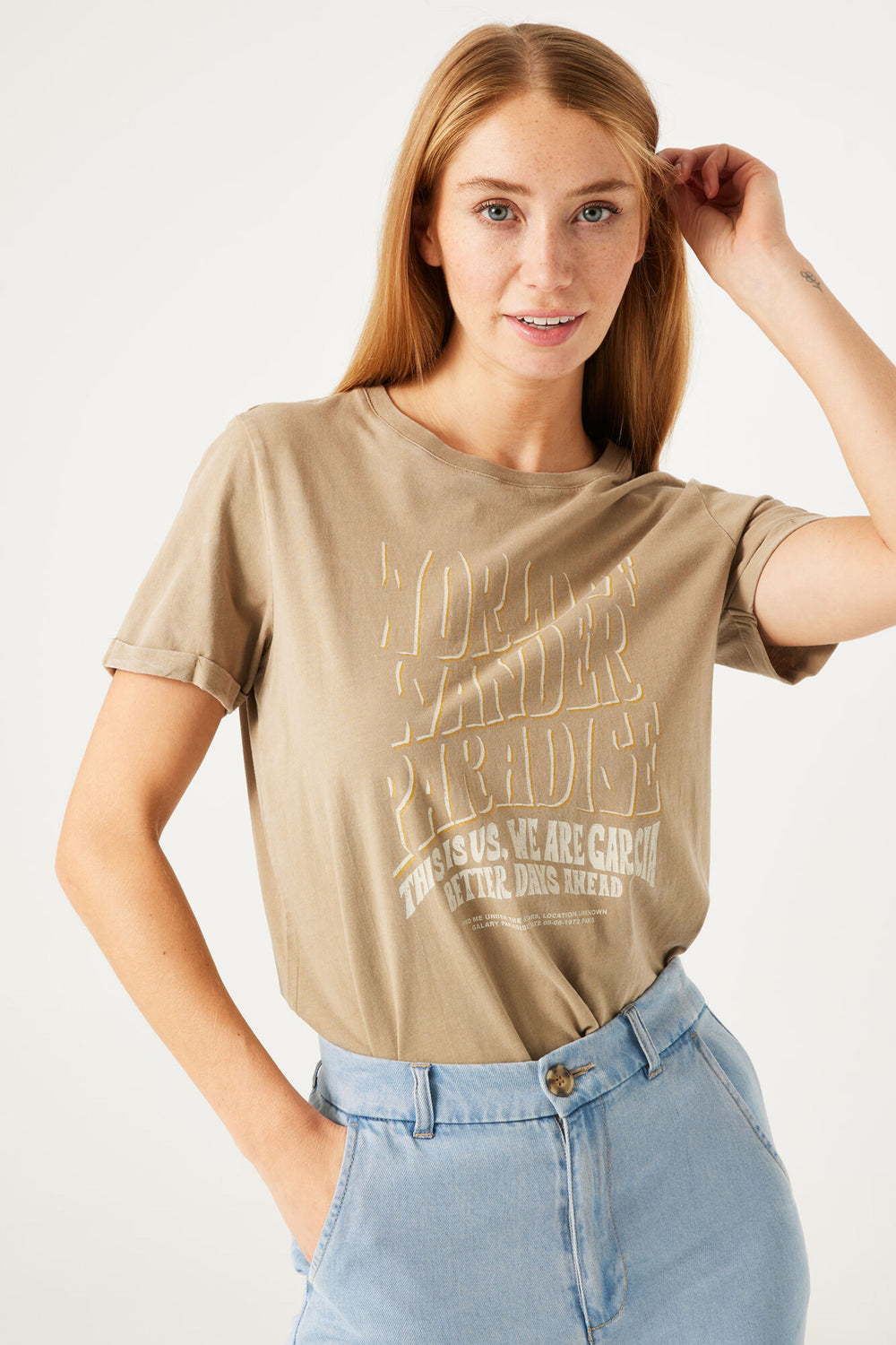 T-shirt (manches courtes) KAHKI - GARCIA