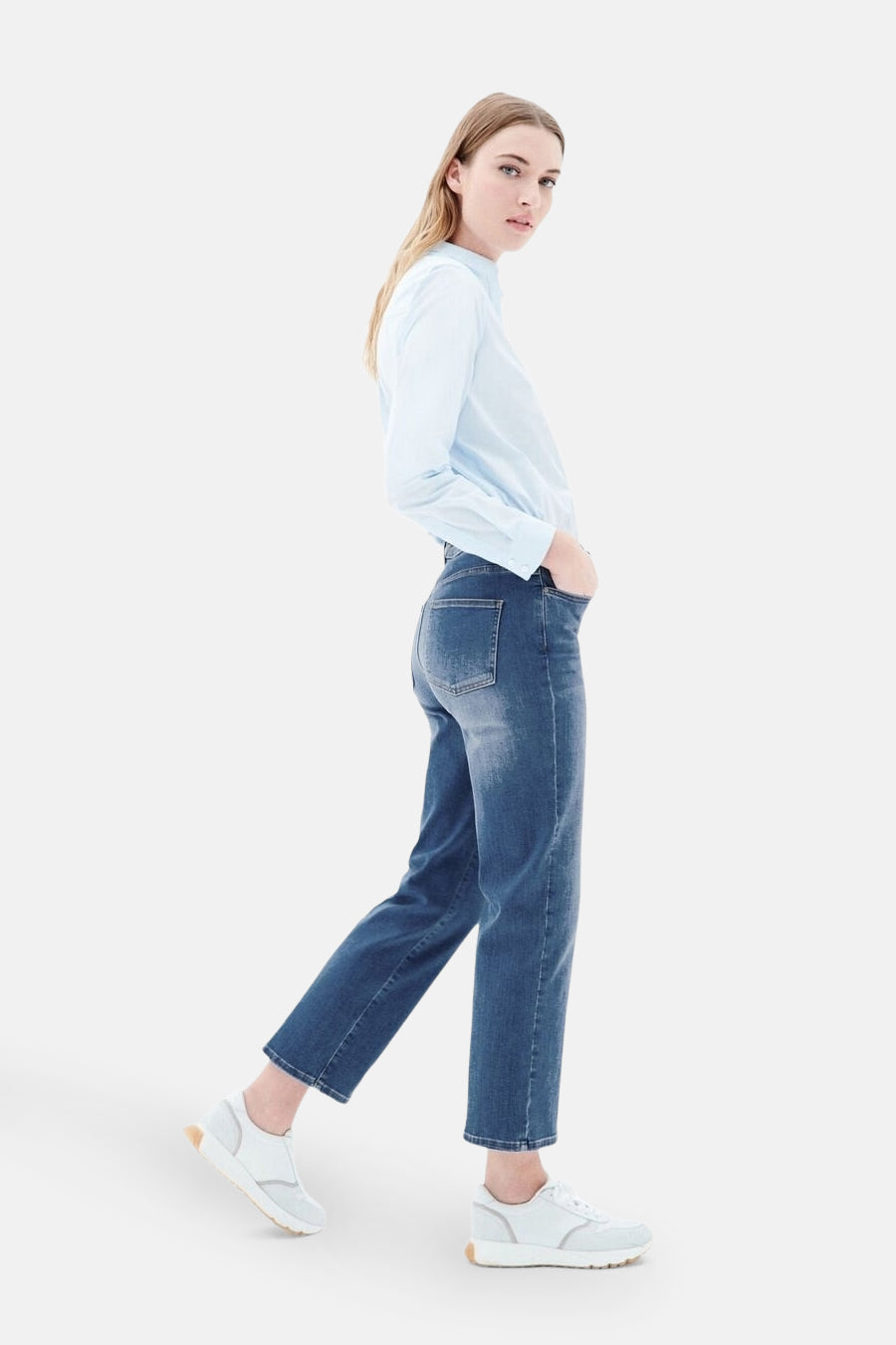 Jeans straight MID BLUE DENIM - CAROLL