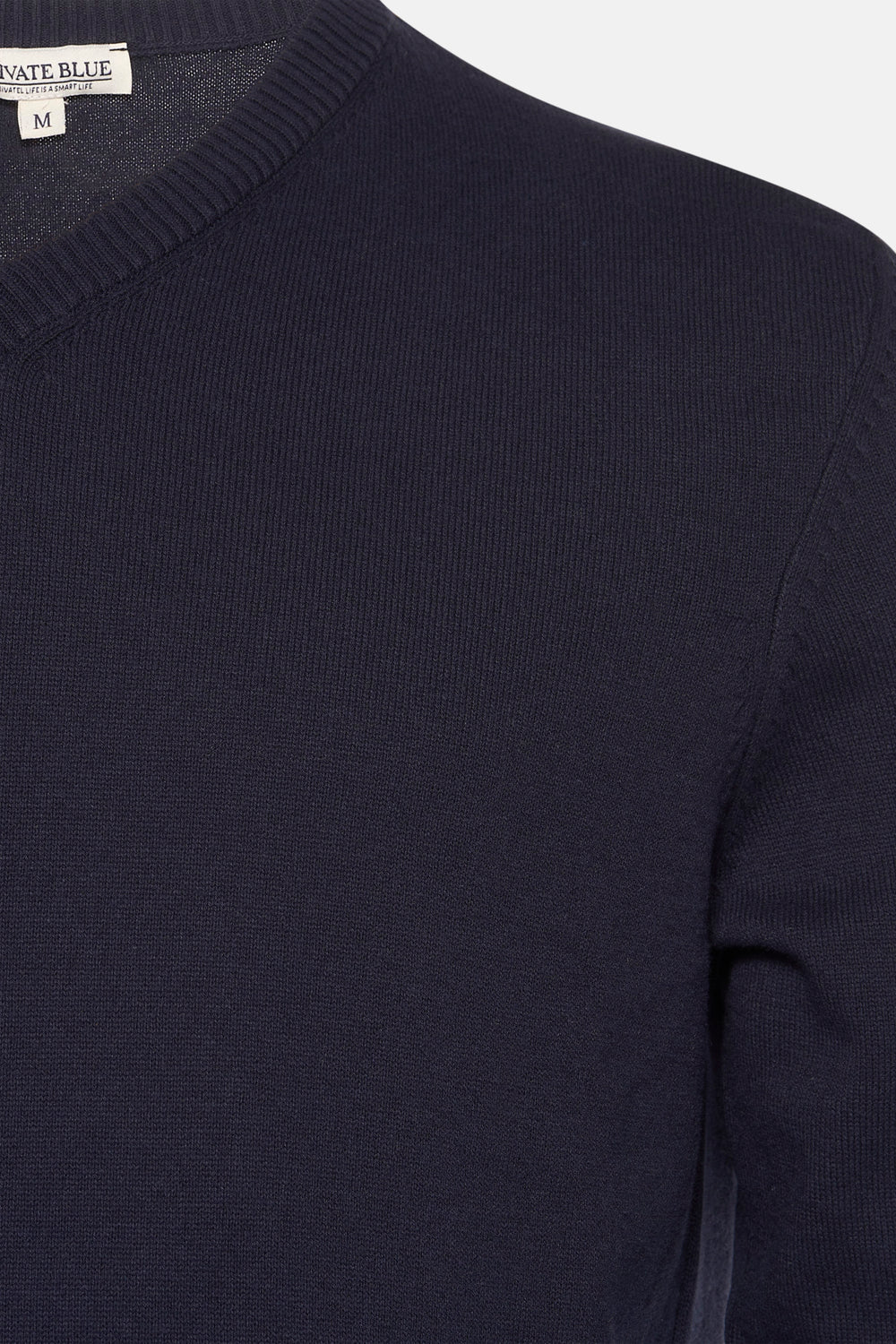 Pull col V Bleu - PRIVATE BLUE