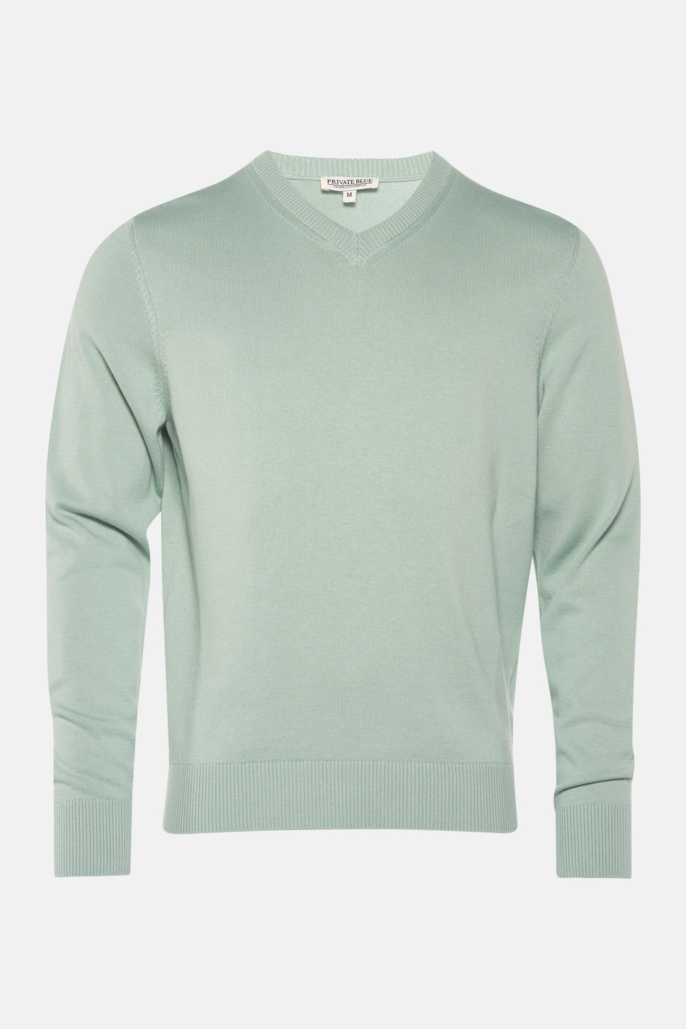 Pull col V Vert - PRIVATE BLUE