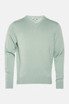 Pull col V Vert - PRIVATE BLUE