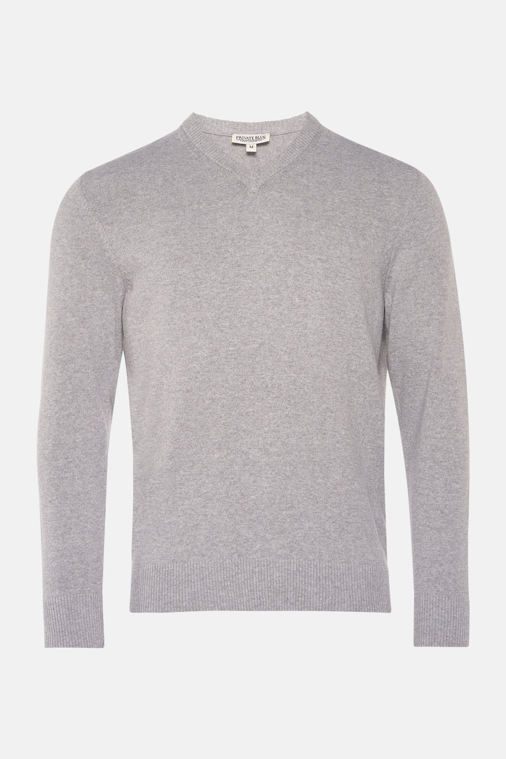 Pull col V Gris - PRIVATE BLUE