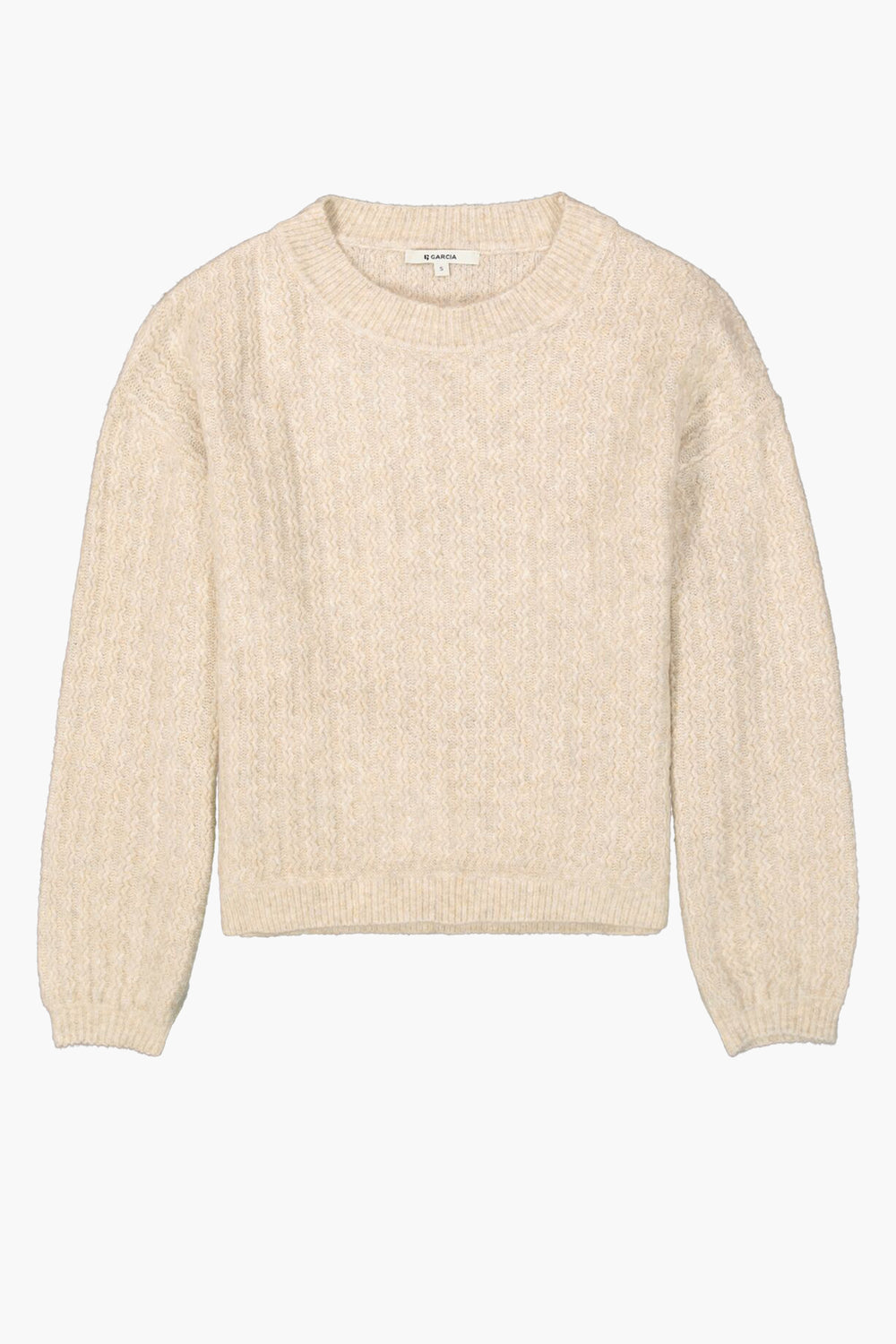 Trui met ronde hals Beige - GARCIA