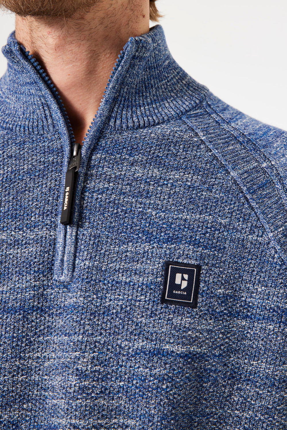 Pull col roulé Bleu - GARCIA