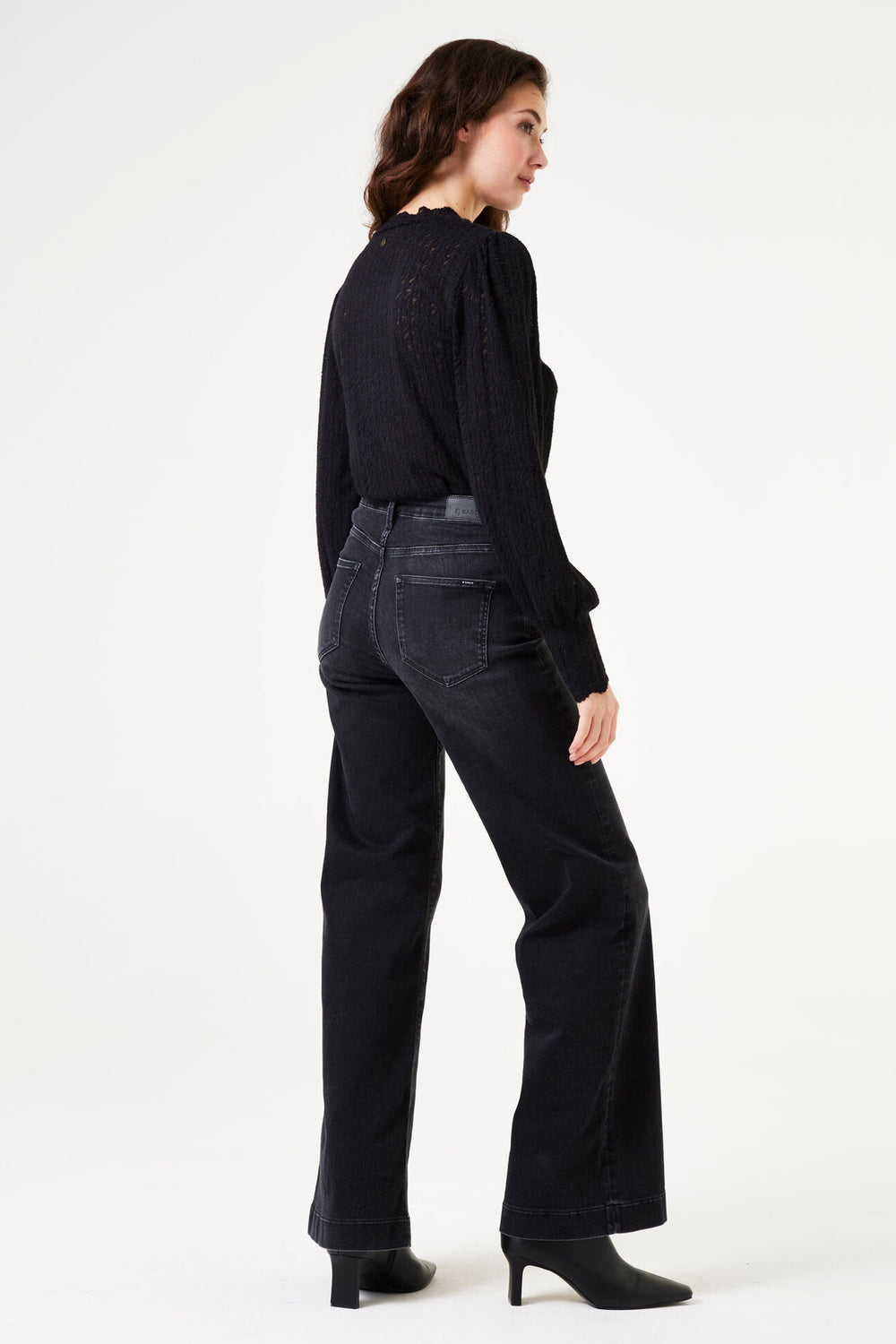 Top uni manches longues Noir - GARCIA