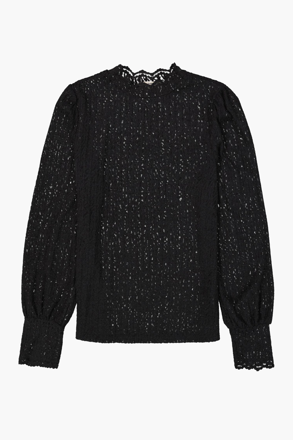 Top uni manches longues Noir - GARCIA