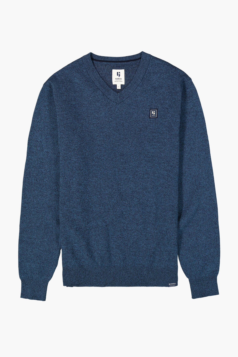 Pull col V Bleu - GARCIA