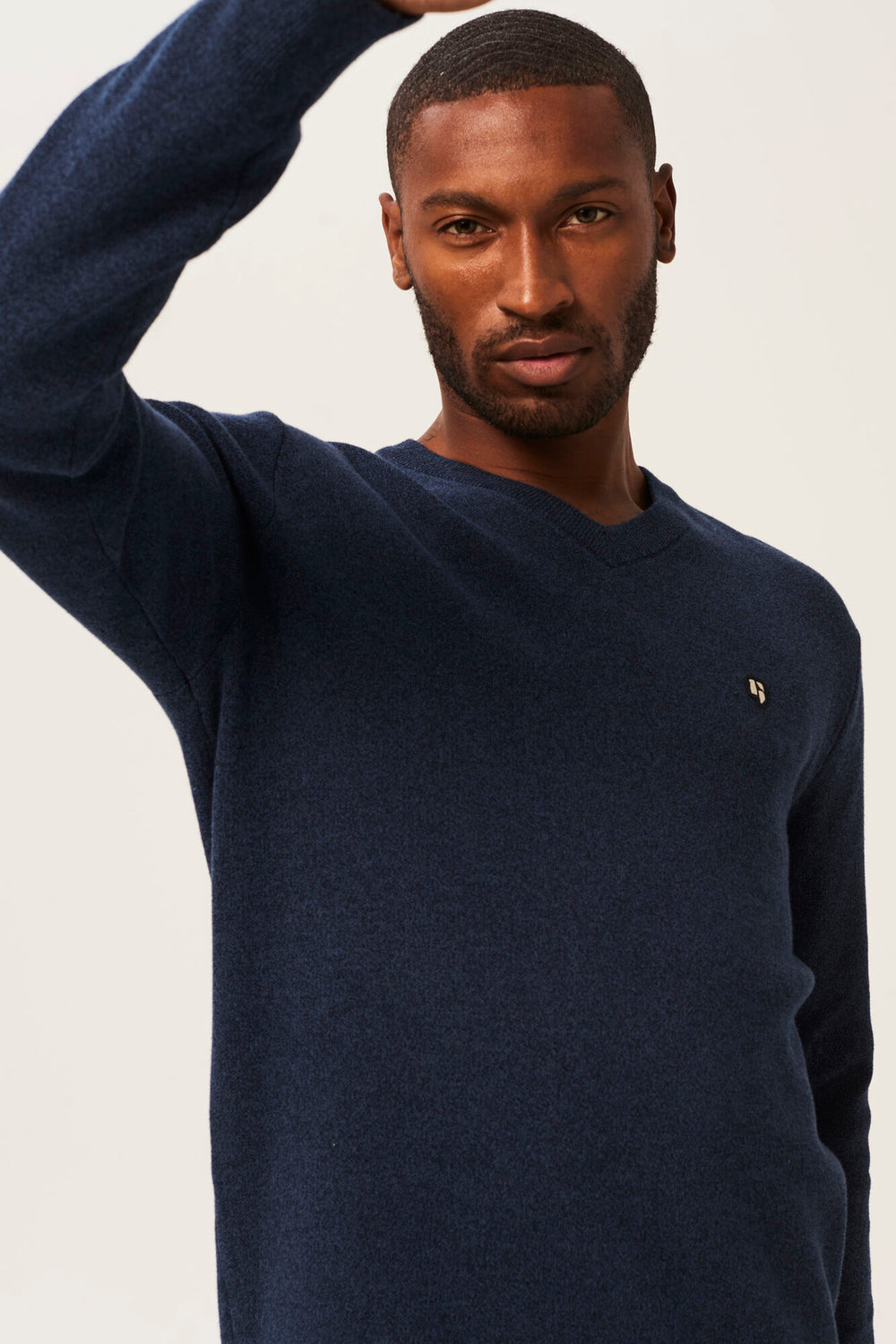 Pull col V Bleu - GARCIA