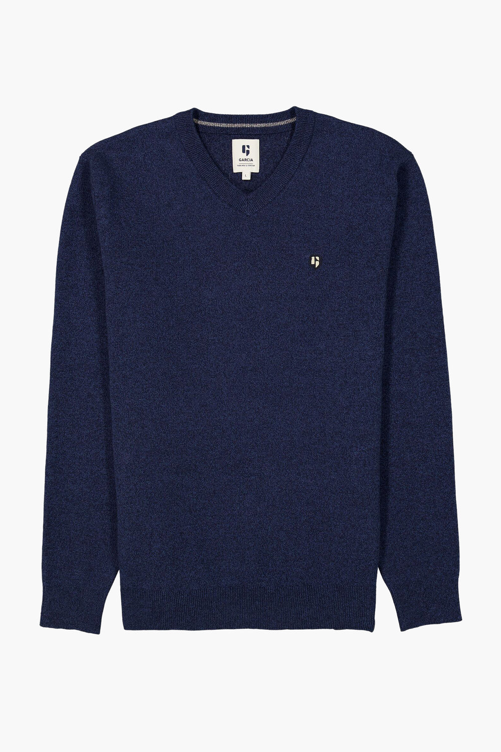 Pull col V Bleu - GARCIA