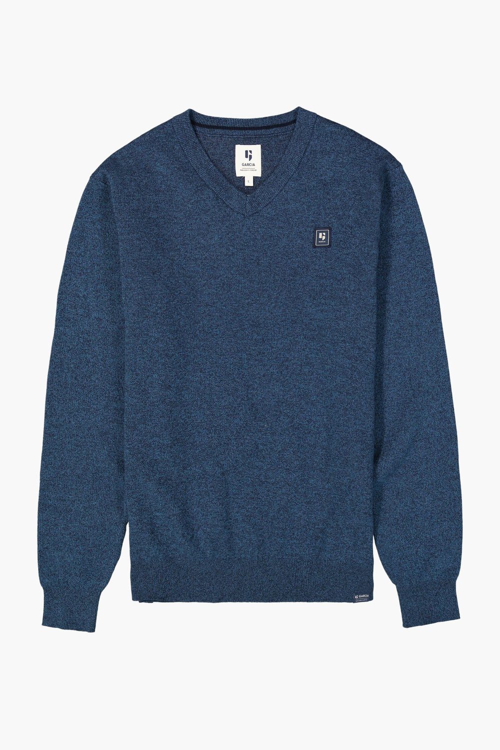 Pull col V Bleu - GARCIA