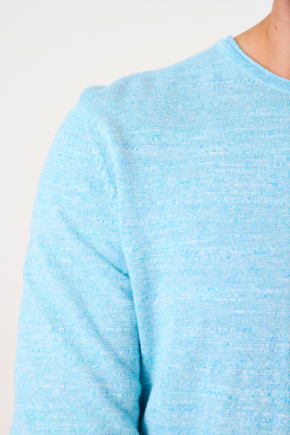 Pull col rond Turquoise - GARCIA