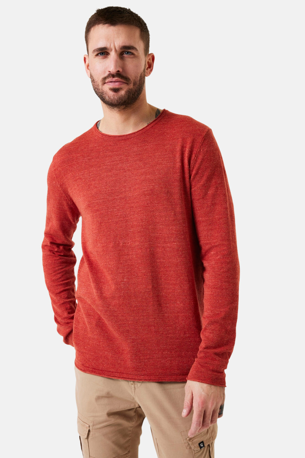 Pull col rond Rouge - GARCIA
