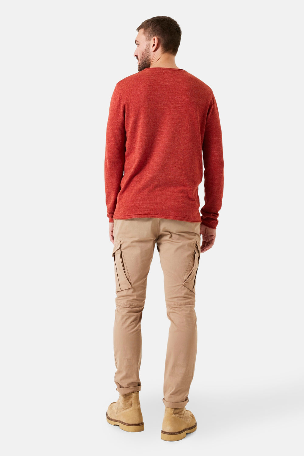 Pull col rond Rouge - GARCIA