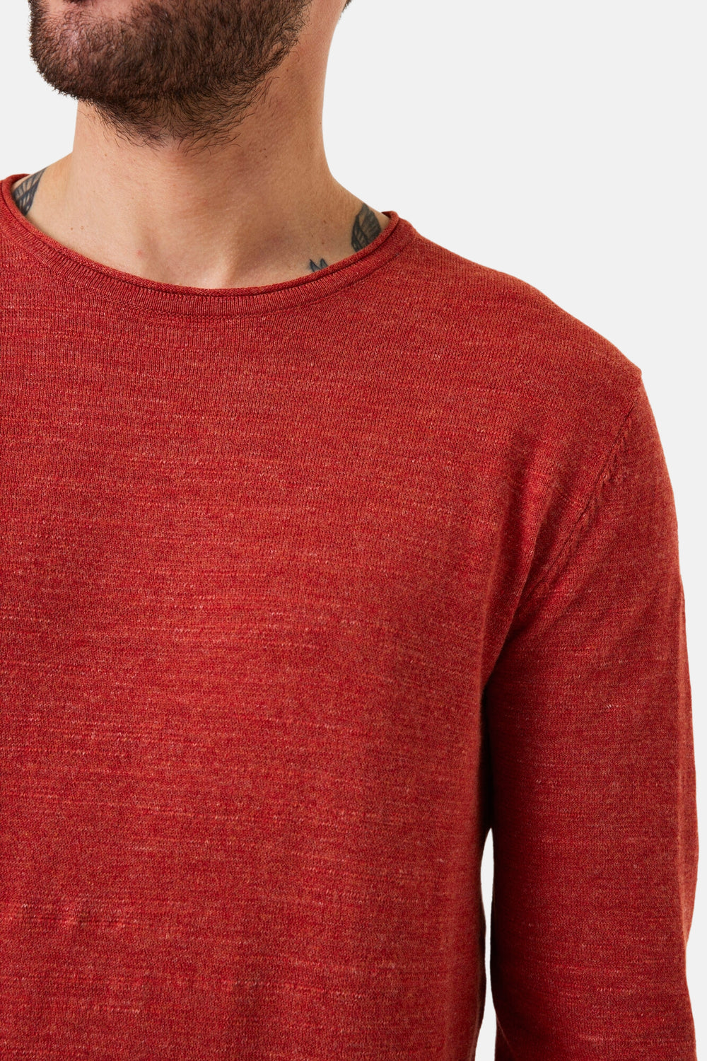 Pull col rond Rouge - GARCIA