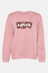Roze sweatshirt van Levi's® met grote bloemenprint op de voorkant.