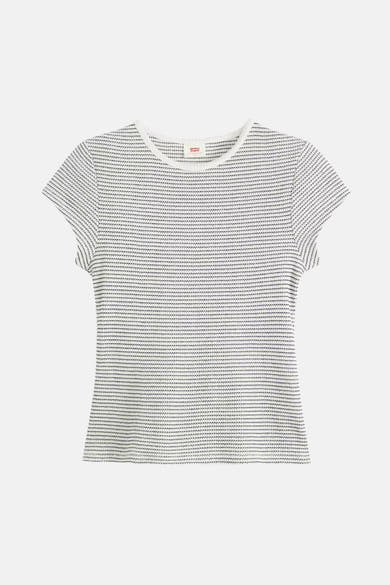 Multikleuren T-shirt met korte mouwen van Levi's®, fijne horizontale strepen en een getextureerde stof.