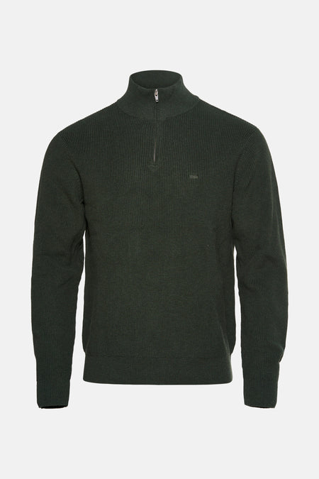 Pull en maille vert par Levi's® avec fermeture éclair au col montant.