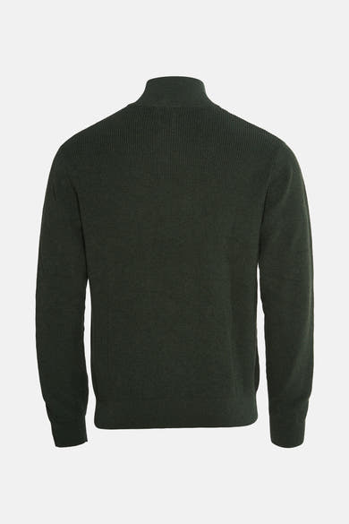 Sweat vert col montant de Levi's, en maille côtelée, vue de dos.