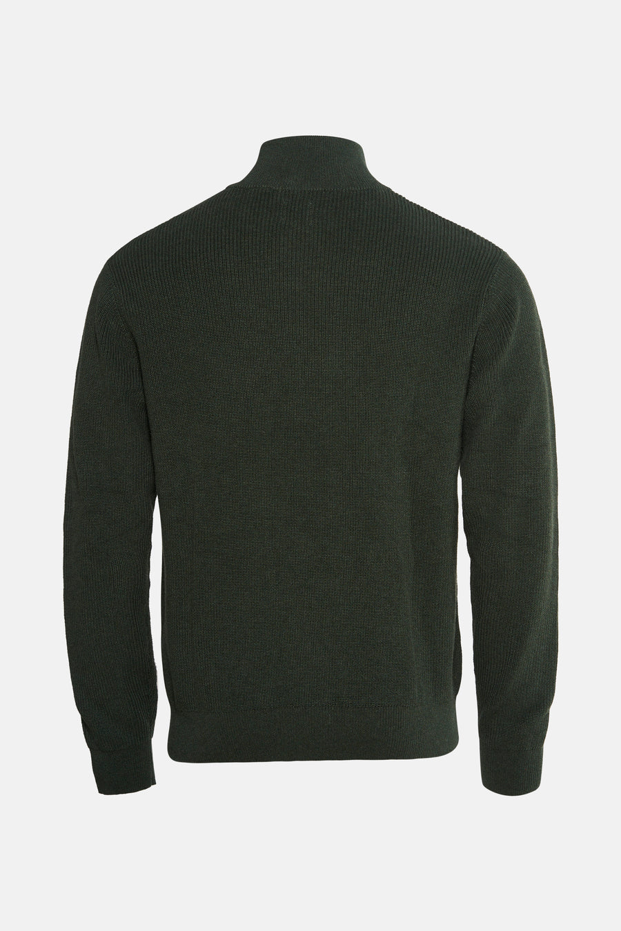 Sweat vert col montant de Levi's, en maille côtelée, vue de dos.