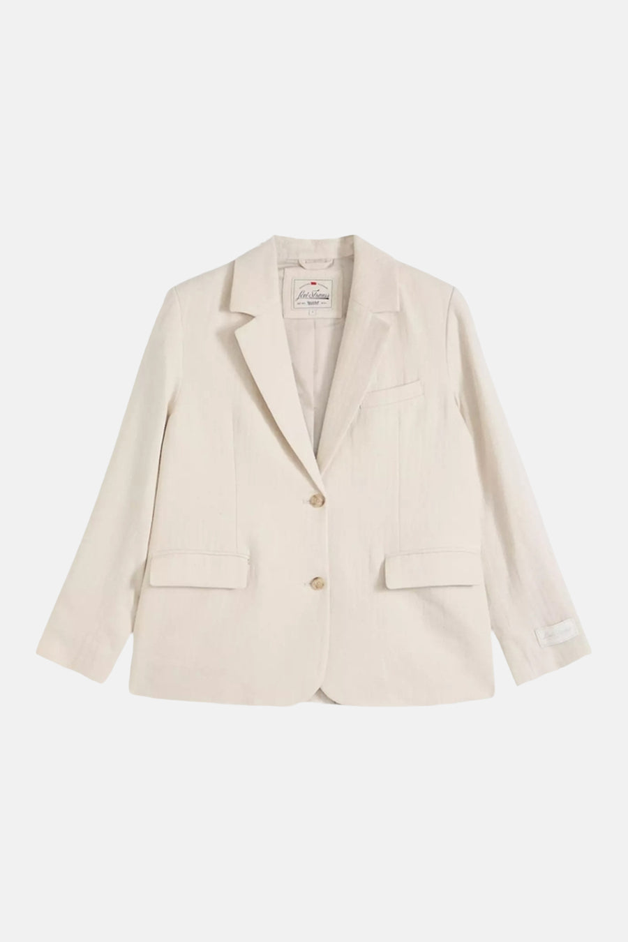 Beige blazer van Levi's, met een getailleerde pasvorm en een subtiele textuur.