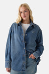 Hemd met lange mouwen - Mid blue denim