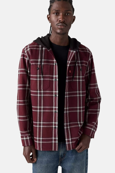 Chemise à manches longues - bordeaux