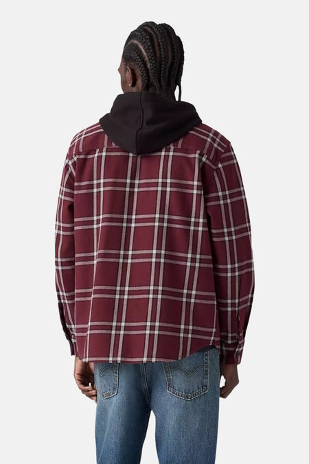 Chemise à manches longues - bordeaux