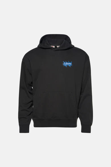 Sweat à capuche noir Levi's® avec logo bleu et poche kangourou
