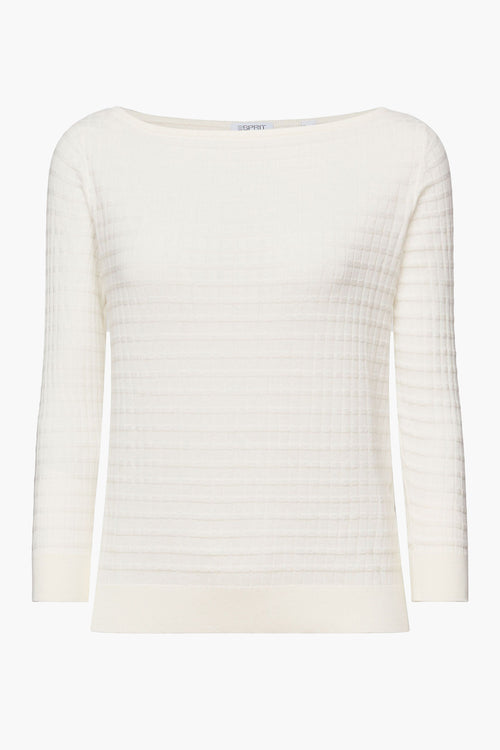 Pull col rond Écru - Esprit