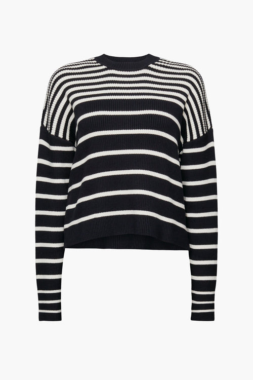Pull col rond Noir - Esprit