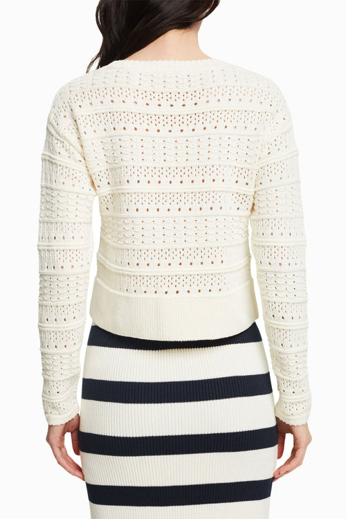 Pull col rond Écru - Esprit
