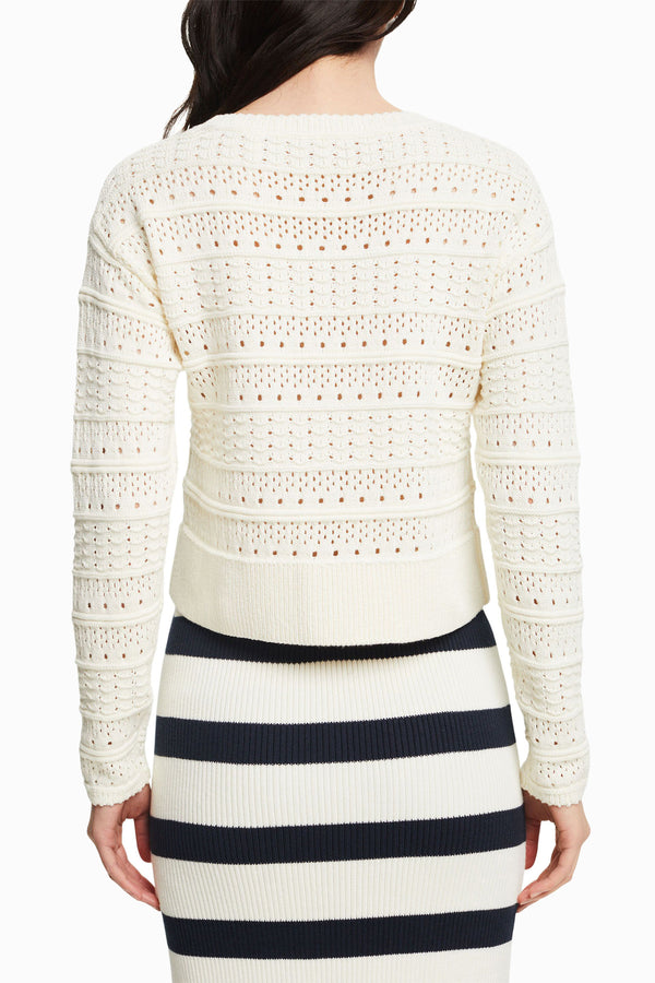 Pull col rond Écru - Esprit